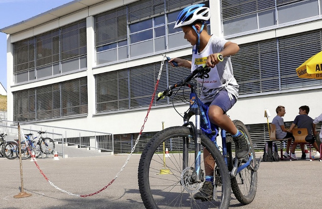 Test für junge Radfahrer